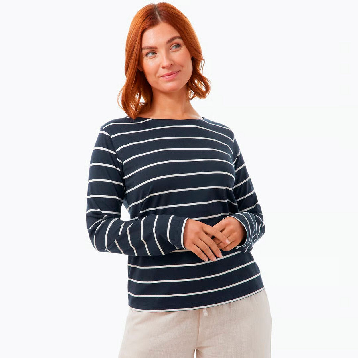 Rosa Langærmet T-shirt