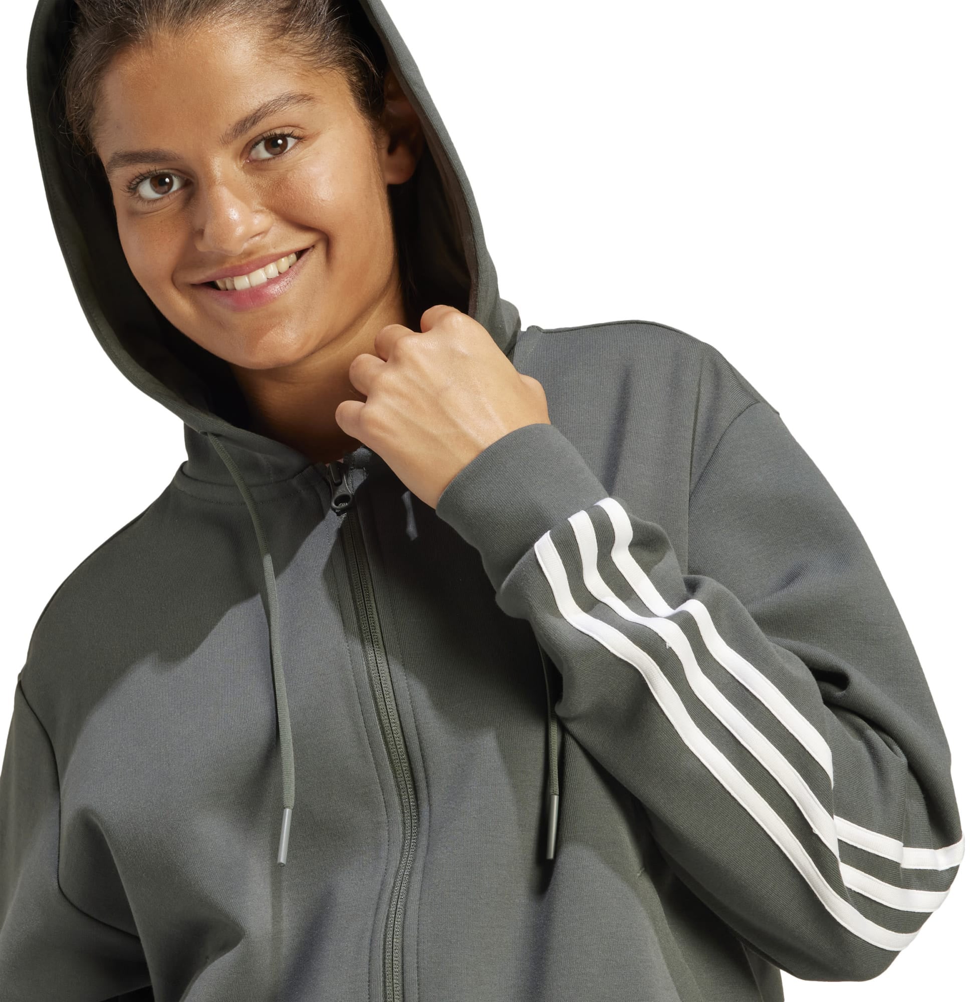 Future Icons 3-Stripes Full Zip hættetrøje