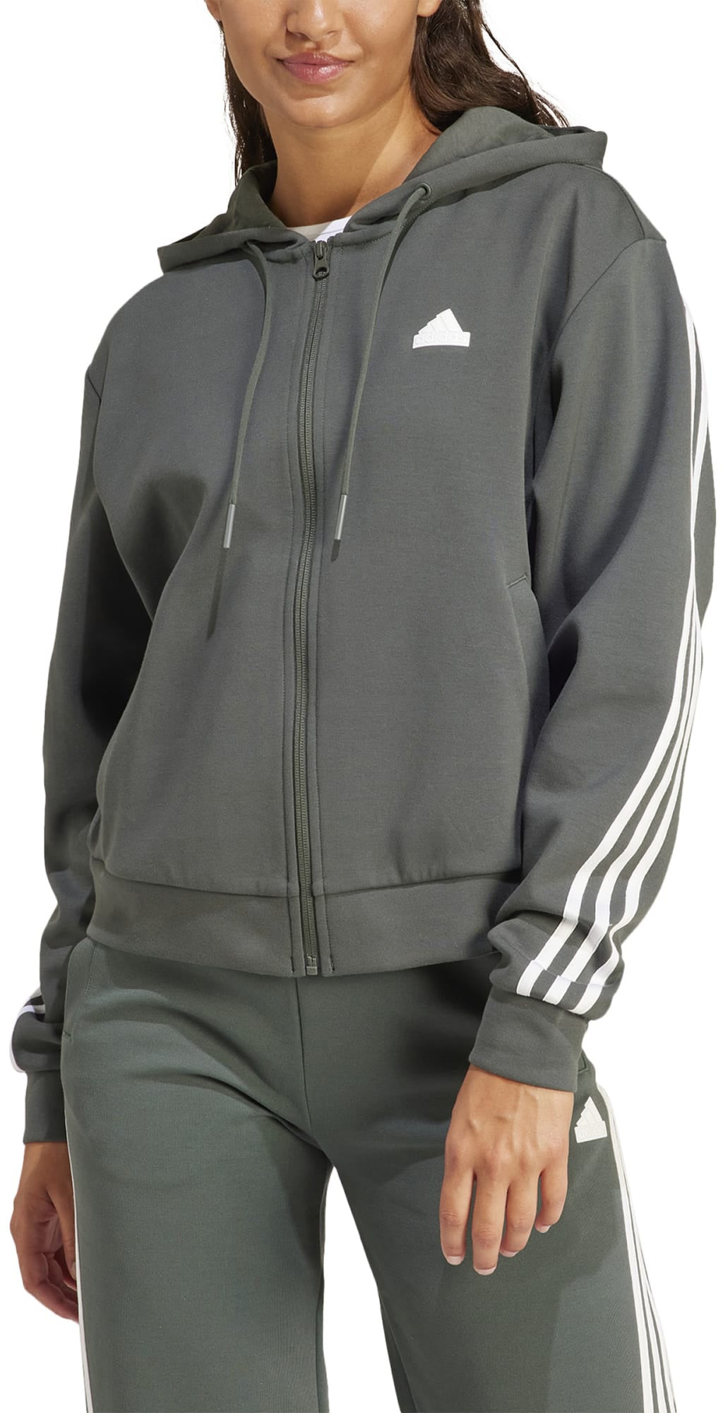 Future Icons 3-Stripes Full Zip hættetrøje