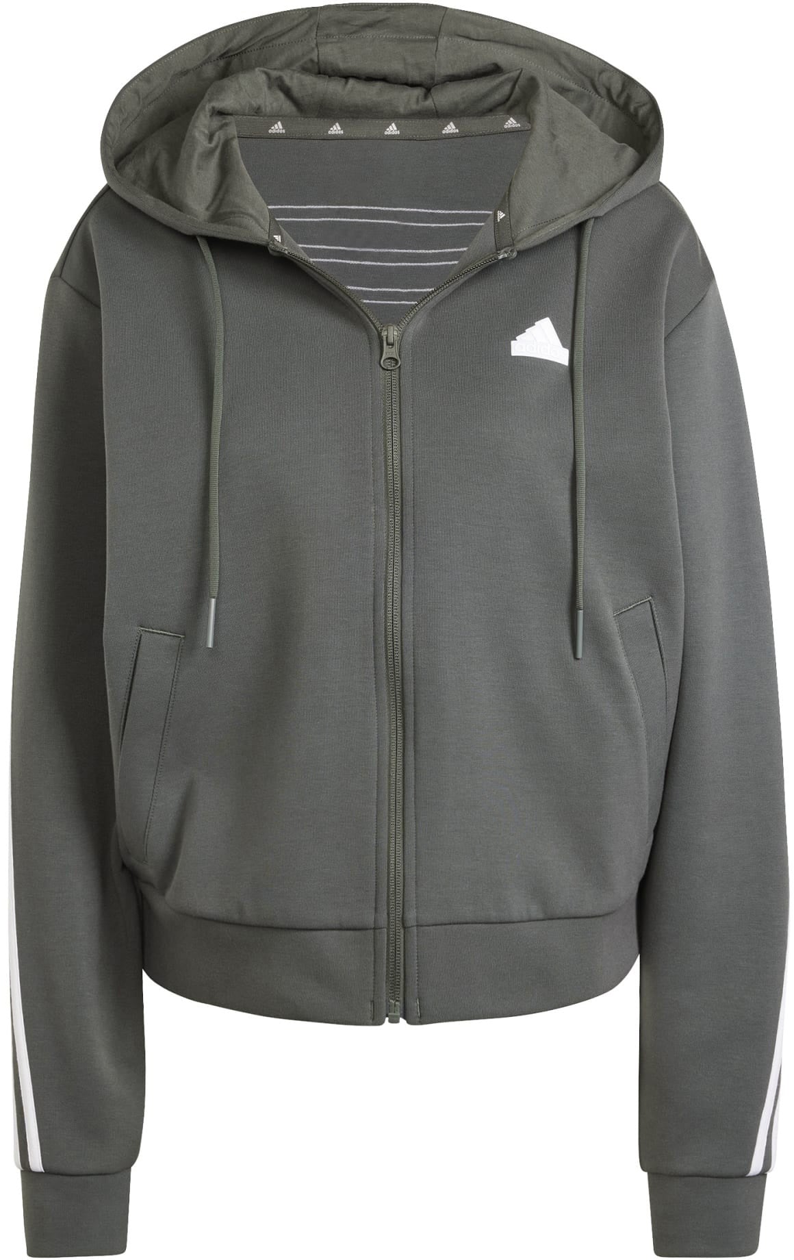 Future Icons 3-Stripes Full Zip hættetrøje
