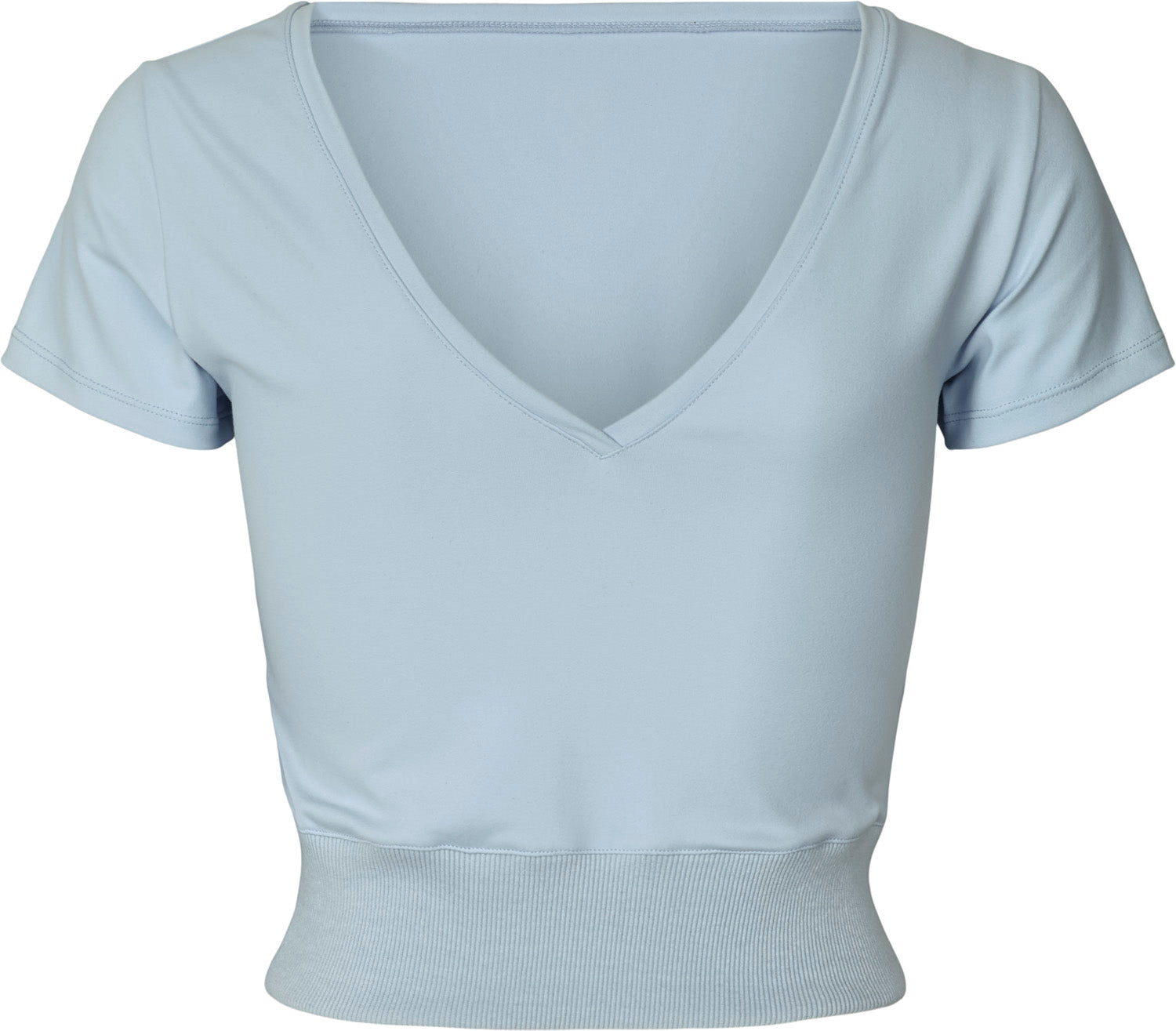 Ribbed Waist Crop T-shirt