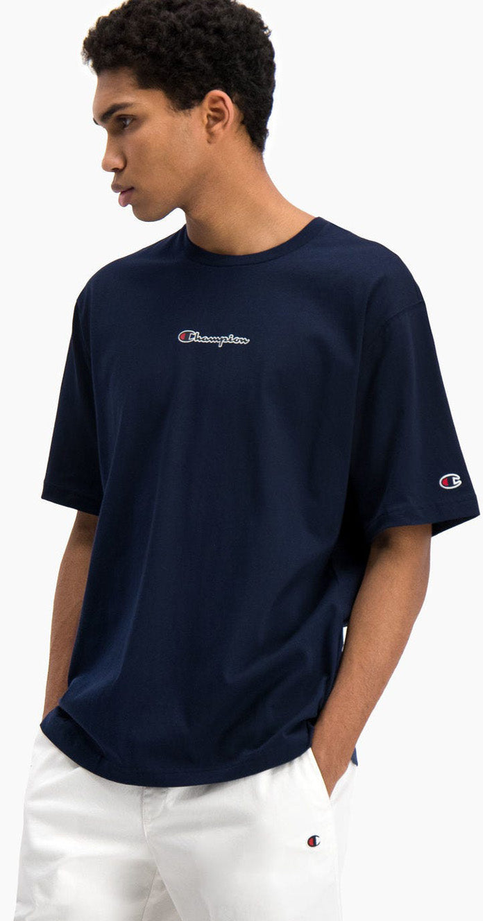 Oversized Script Logo Print T-shirt