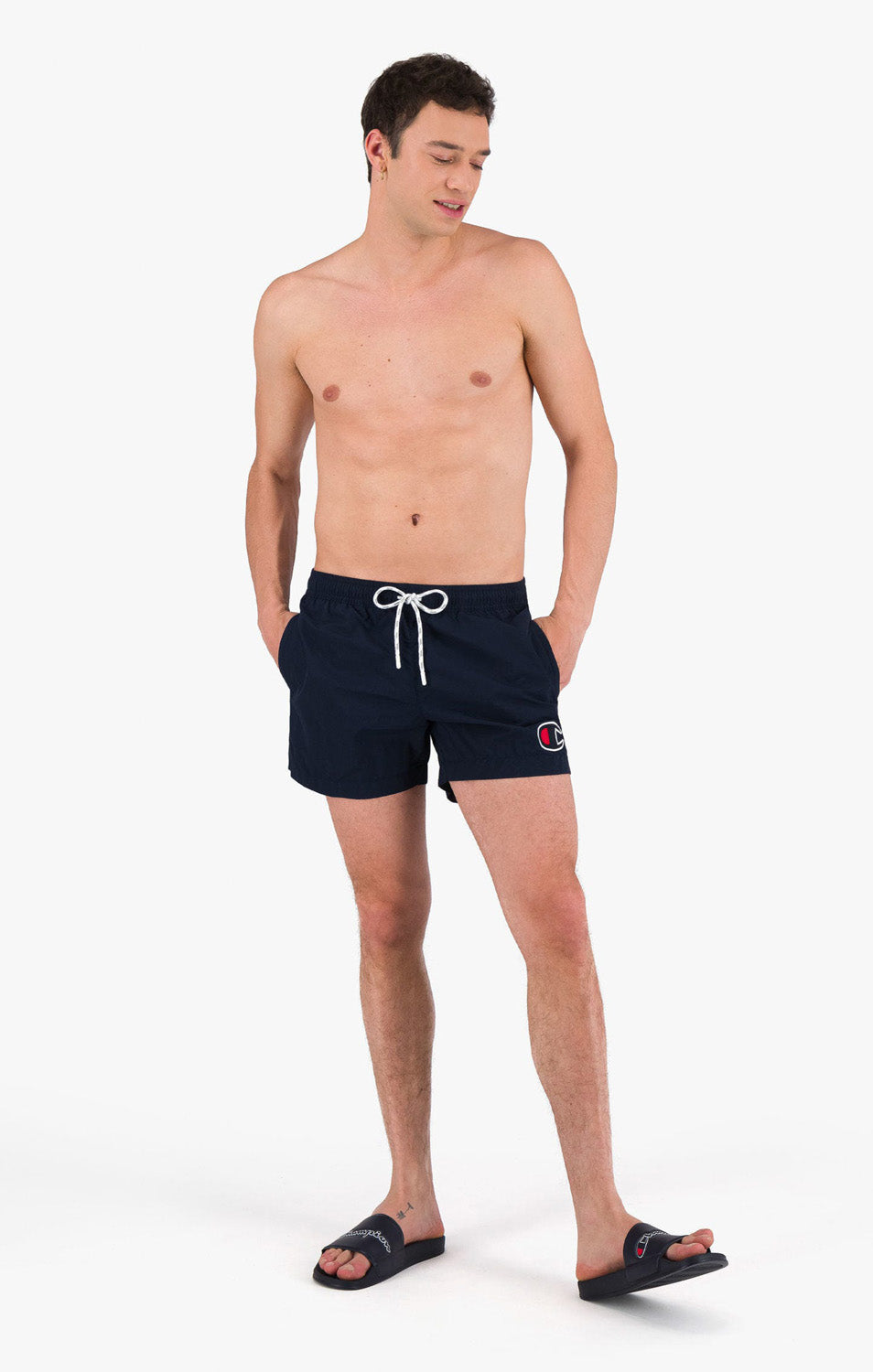 Satin C Logo badeshorts