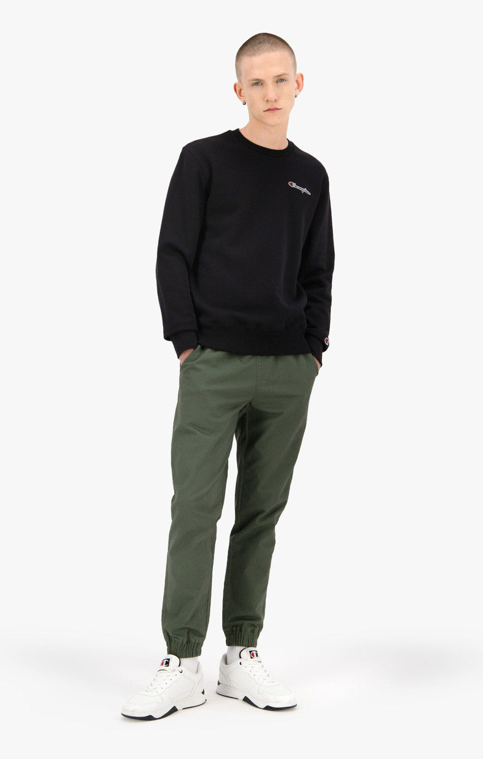 Organic Cotton Blend Small Script Logo sweatshirt