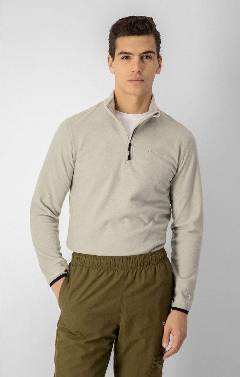 Half Zip-Up Script Logo Fleece sweatshirt