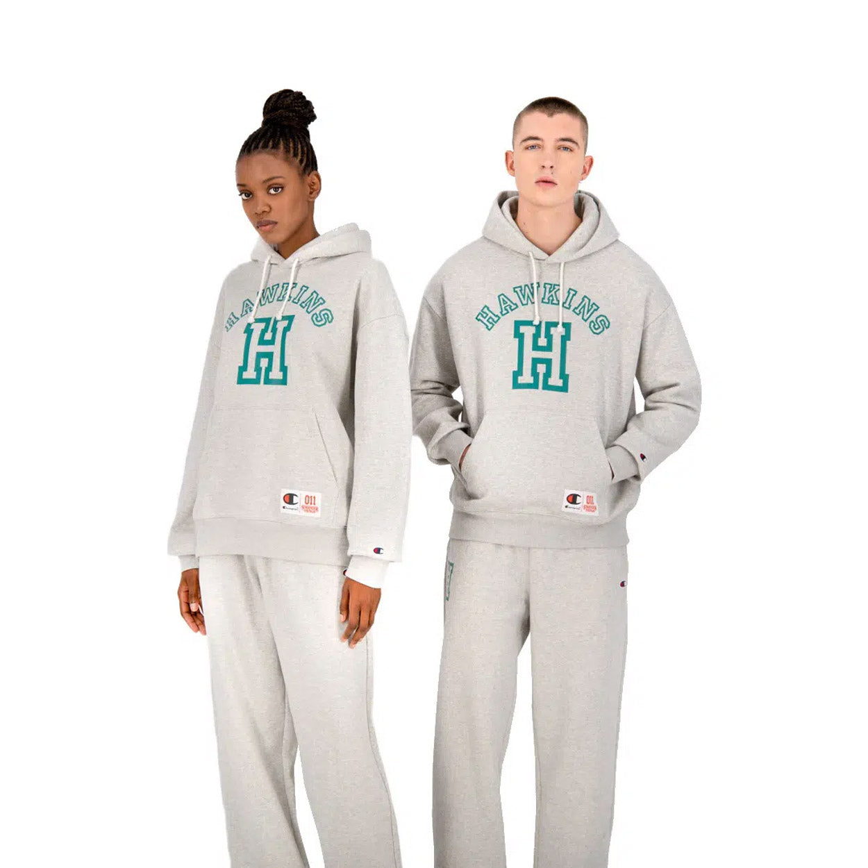 Champion X Stranger Things Hawkins hættetrøje