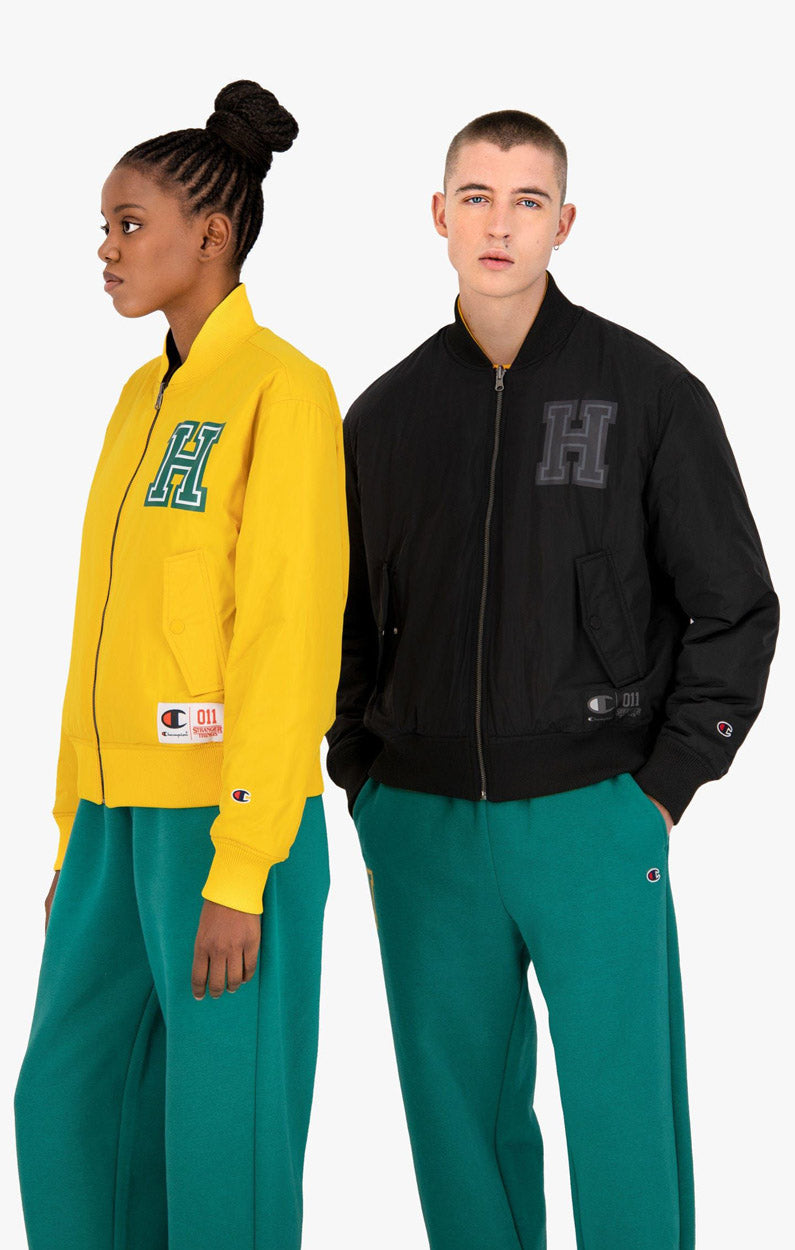 Champion X Stranger Things Hawkins Reversible Bomberjakke