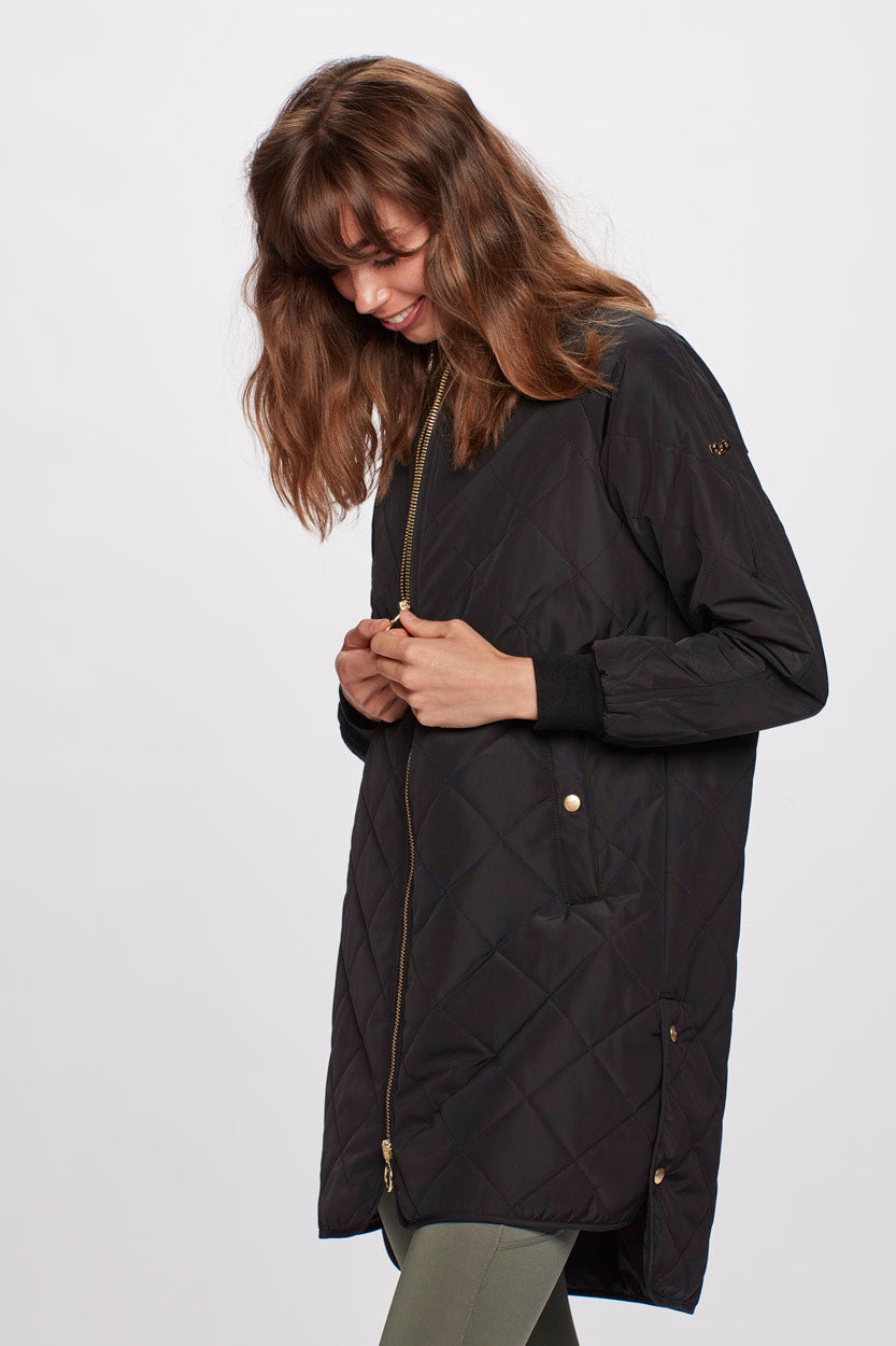 Rubina Quilted lang overgangsjakke
