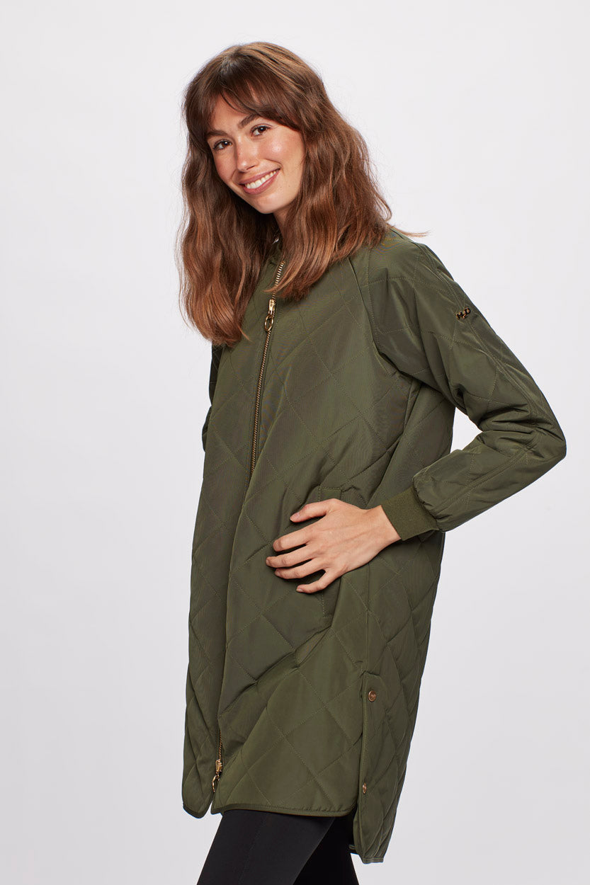 Rubina Quilted lang overgangsjakke