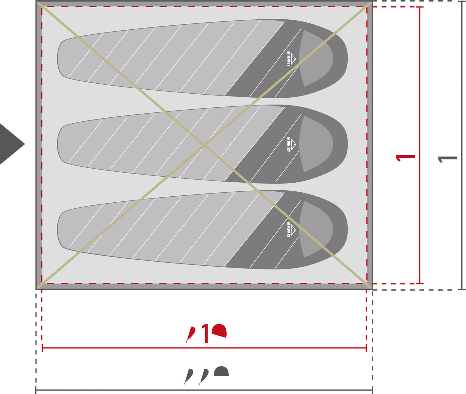 Vega 10.3, kuppeltelt med et rum