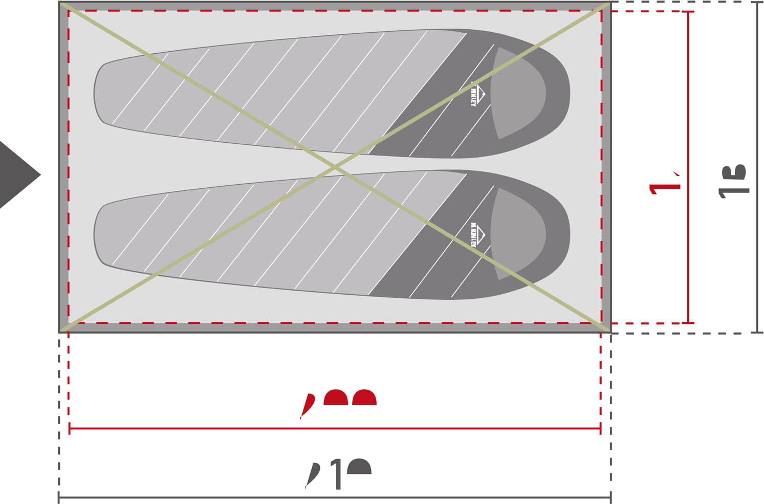 Vega 10.2, kuppeltelt med et rum
